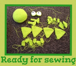 Froggy ready for sewing
